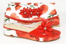 Floral Italian matching shoes and bag set