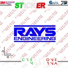 ADESIVO STICKER LOGO RAYS ENGINEERING MISURE PERSONALIZZATE