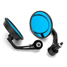 Coppia Specchietti Retrovisori Moto Manubrio Bar End  18 mm Nero A-Pro