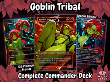 Mazzo Comandante Tribale Goblin MTG EDH Stile Anime Waifu Proxy Deck