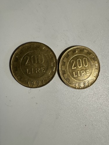 Monete 200lire 1991 usata - monete,