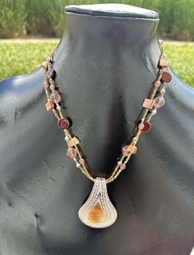 Collana con ciondolo - a, goccia