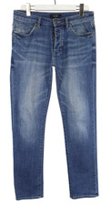Jeans uomo Serge Straight nuovi W30/L32 elasticizzati bottoni fly nuovi whiskers