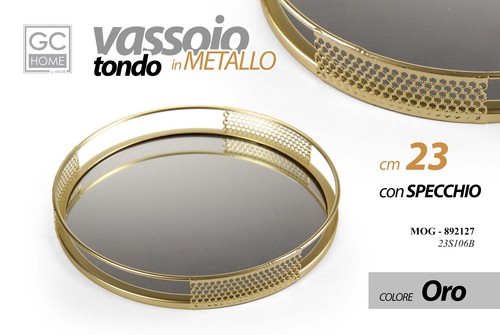 Vassoio metallo tondo - vassoio, rotondo