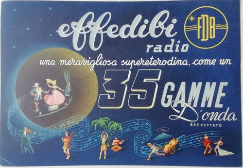 Cartolina pubblicitaria radio - pubblicitaria,