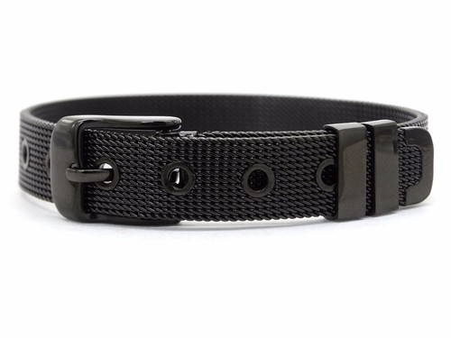 Bracciale jet nero maglia - jet,