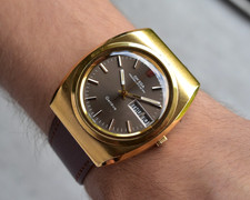 Orologio Raro Omega Geneve Megaquartz Oro 1972 Uomo Data Giorno Quarzo