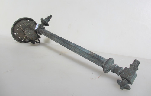 Large victorian brass gas wall - brass,
