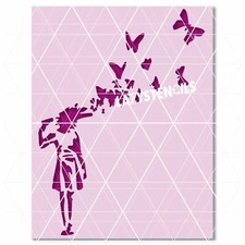 Banksy Butterfly Girl Stencil