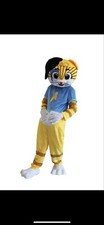 Mascotte Lampo 44 Gatti blu fulmine giallo professionale per animazione adulti