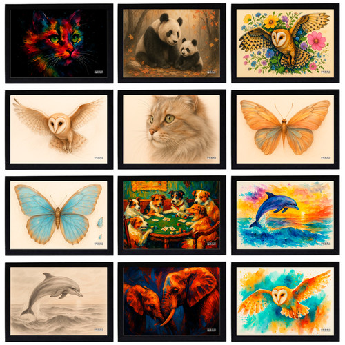 Poster animali vintage alla