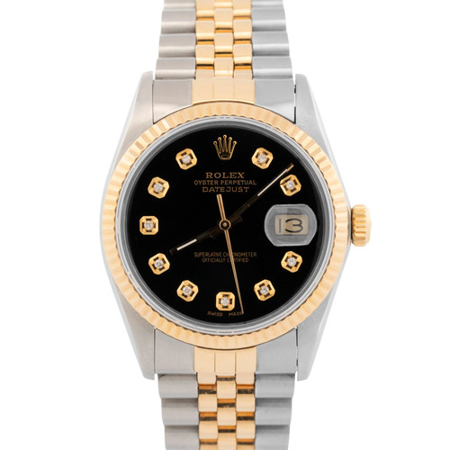 Rolex datejust diamante nero - rolex,