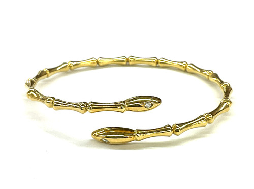 Bracciale aperto catena - , bambù