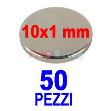 50 MAGNETI SUPERMAGNETI 10X1 NEODIMIO MM POTENTI PER HOBBY CALAMITA POTENTE as