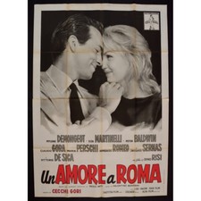 manifesto UN AMORE A ROMA Vittorio De Sica Mylène Demongeot baldwin romeo A193