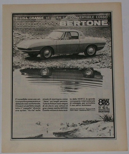 Advert pubblicità auto 1966 - pubblicità,