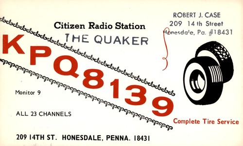 Honesdale radio qsl - qsl, card