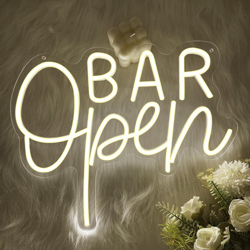 Insegna neon bar open - insegna,