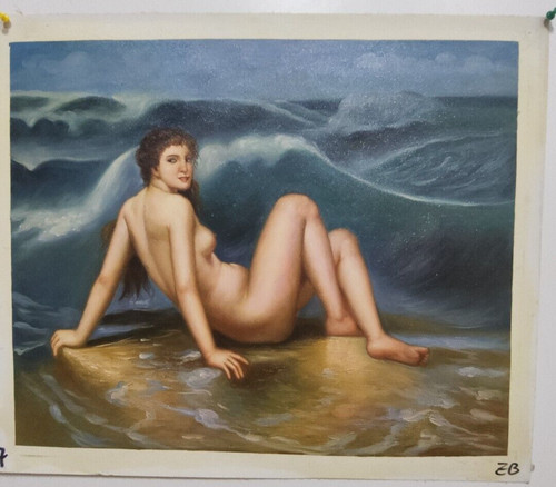 Quadro dama scena nudo dipinto - quadro,