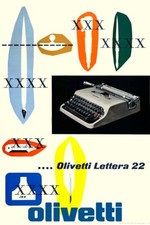 Poster Manifesto Locandina Pubblicitaria Ufficio Olivetti Ivrea Stampa 50x70 Cm.