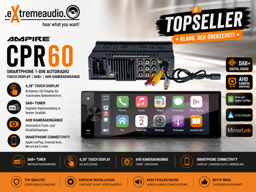 Smartphone ampire cpr60 din - ampire,