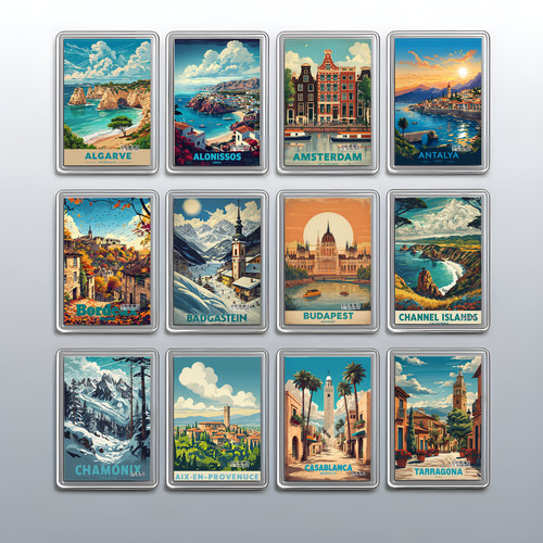 Acrylic travel city holiday - city,