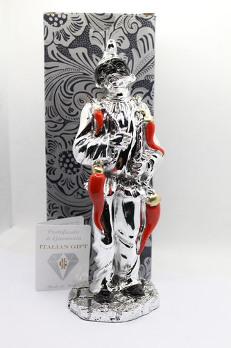 Pulcinella corni rossi statua - pulcinella,