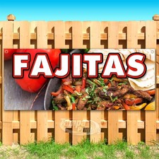 FAJITAS Pubblicità Cibo Snack Ristorante Vinile Bandiera Insegna USA SB10623