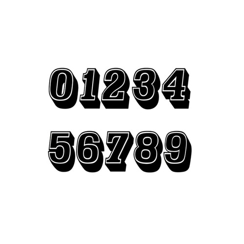 Numeri adesivi - numeri,