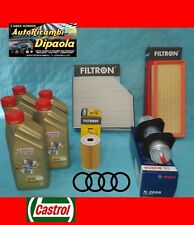 KIT TAGLIANDO AUDI A4 (08-15) B8 8K2 8K5 2.0 TDI 5L CASTROL EDGE 5W30 + 4 FILTRI