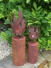 Fiamma luce vento ruggine su