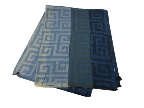Sciarpa uomo blu - grigia, a