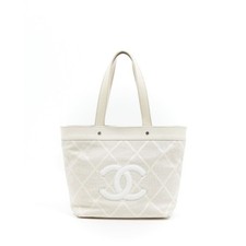 Borsa tote CHANEL vintage avorio pelle di capra traforata edizione limitata CC