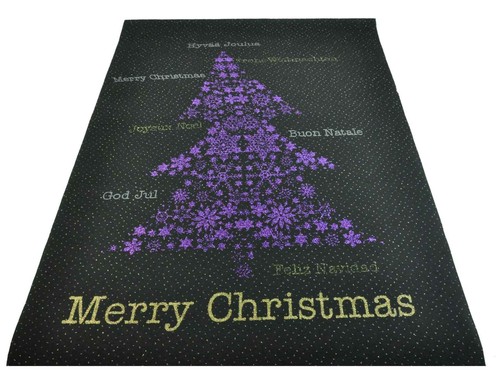 Tappeto nero albero natale - tappeto,