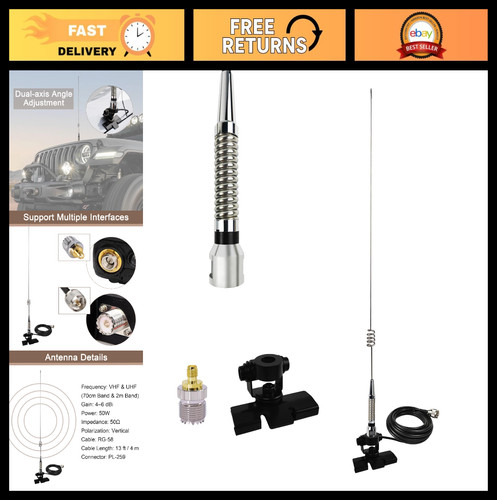 Dual band mobile whip antenna - band,