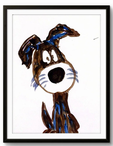Quadro cane astratto originale