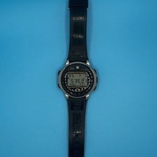 Orologio Vintage TIMEX Microsoft Data Link Digitale Uomo Grigio 100m Nero 1995 NUOVA BATTERIA