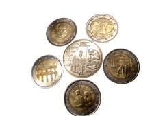 6 monete in Euro 1 da 5 Euro e