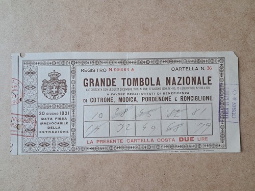 Biglietto cartelle grande - cartelle,