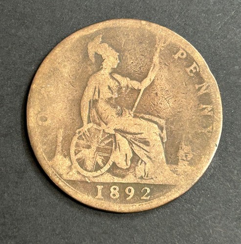 Moneta penny 1892 - da, un