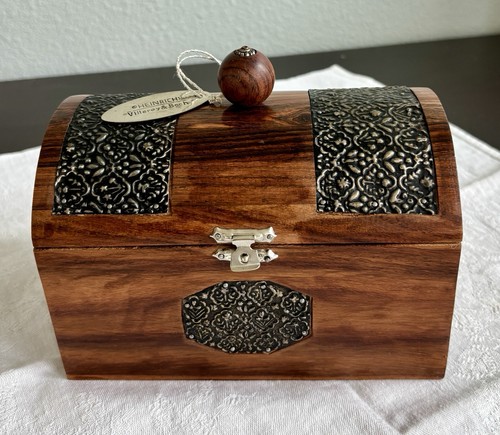 Scatola legno decorata - in,