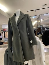 CONBIPEL cappotto lungo donna collez 2024-2025 colore VERDE SCURO tg 48 nuovo 