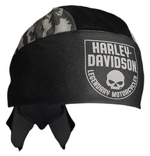 Harley-Davidson Copricapo Uomo Mimetico Willie G Teschio Poliestere Taglia Unica - Nero