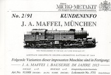 catalogo MICRO-METAKIT 1991 2 Kundeninfo J.A.MAFFEI MÜNCHEN Varianten      D  aa
