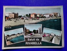 ? CARTOLINA FOTO SALUTI DA RIVABELLA DI RIMINI 1960 VIA TOSCANELLI CASE MARE? 