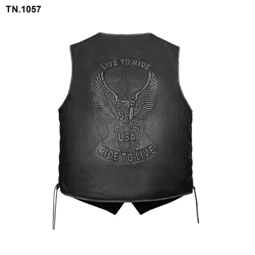 Gilet moto pelle bufalo - di,