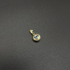 14K SOLID GOLD BLU EVIL EYE