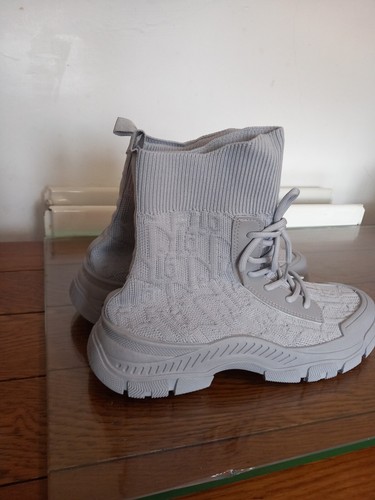 Grey knitted ankle - grey,