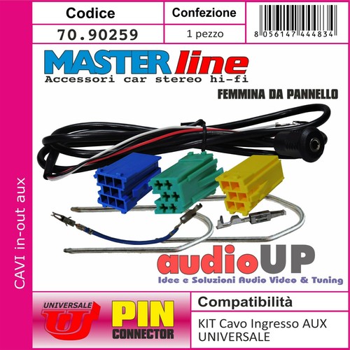 Cavo ingresso aux - jack, femmina