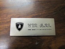 LAMBORGHINI PLACCA MOTORE METALLICA V 12 6.2 LITRI (28)